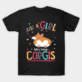 Just A Girl Who Loves Corgi (80) T-Shirt